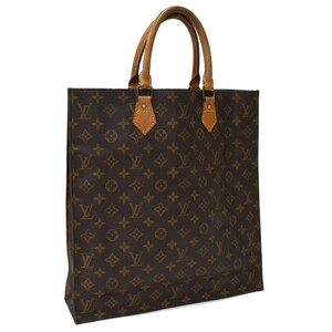 1円 ◆良品 LOUIS VUITTON ルイヴィトン トートバッグ サックプラ M51140 モノグラム キャンバス ブラウン◆E.Cmpo.oR-07