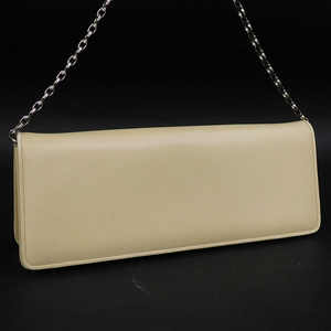 1円 ■ 美品 フェラガモ ショルダー BW-21 3285 ベージュ系 レザー レディース Salvatore Ferragamo ■E.Csm.Gt-22