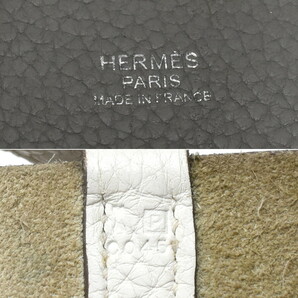 1円 ◎美品 HERMES エルメス ハンドバッグ ピコタンロック カザック22 □P刻印 トリヨンクレマンス ホワイト グレー◎E.Dmpm.hP-27の画像8