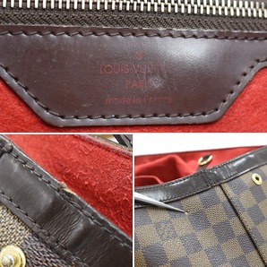 1円 ◆定価18万 美品 LOUIS VUITTON ルイヴィトン トートバッグ ハムステッドGM N51203 ダミエ エベヌ ブラウン◆E.Cmol.oR-29の画像9