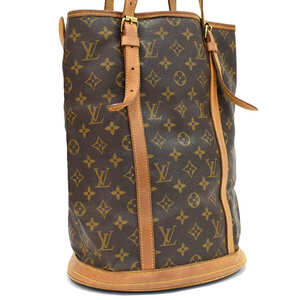 1円 ◆定価14万 美品 LOUIS VUITTON ルイヴィトン トートバッグ バケットGM M42236 モノグラム ブラウン◆E.Csom.oR-29