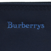 1円 ◆極美品 Burberrys バーバリーズ ポーチ 小物入れ コスメティック ナイロン ネイビー ノバチェック◆E.Bio.Gt-25☆_画像9