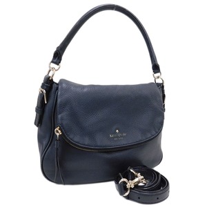 1円 ■ 極美品 ケイトスペード 2wayバッグ PXRU5153 ブラック系 レザー お買い物 通勤 通学 kate spade ■E.Bmis.oR-25