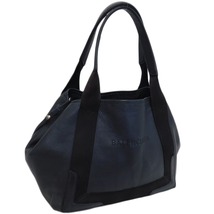 1円 ■ 美品 バレンシアガ トートバッグ 339933 ブラック系 キャンバス×レザー ネイビー カバス BALENCIAGA ■E.Csiu.oR-25_画像1