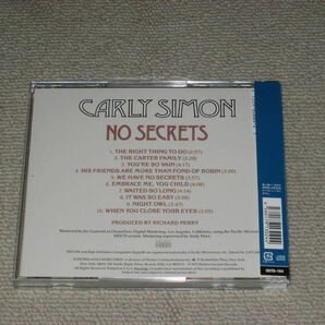 ■CD「カーリー・サイモン No Secrets 日本正規/輸入盤」帯付/アルバム/CARLY SIMON/ノー・シークレッツ/ミックジャガー■の画像3