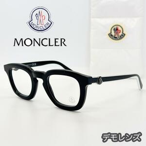 【新品/匿名配送】MONCLER モンクレール メガネ フレーム ML5195 ロゴ入り デモレンズ ブラック 黒縁 メンズ レディース イタリア製