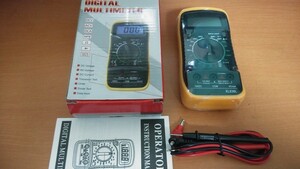 【新品 訳あり】高精度 電流・電圧・抵抗テスター デジタル マルチメーター XL830L（黄）　