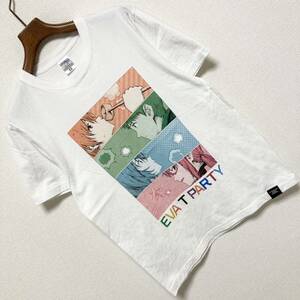 22年 良品■EVA T PARTY エヴァンゲリオン■限定 Tシャツ M 白 ホワイト 9周年記念 新規ビジュアル シン・エヴァンゲリオン劇場版