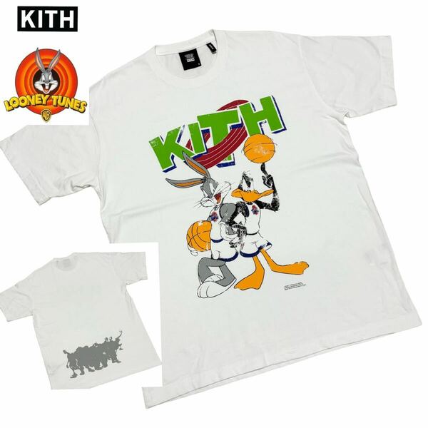 KITH Looney Tunes■KithJam Vintage Tシャツ S 白 ホワイト バッグスバニー ダフィーダック ルーニーテューンズ ヴィンテージ加工 レア