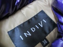 インディヴィ　INDIVI　ダウンジャケット　ブルゾン　送料無料　アウター　パープル_画像2