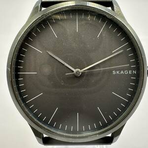 C105-I39-8562 ◎ SKAGEN スカーゲン skw6425 クォーツ 黒文字盤 3針 アナログ ラウンドフェイス メンズ 腕時計 約41mm 稼働 ①