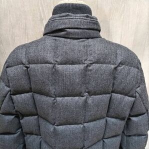 E644-U36-91 MONCLER モンクレール ダウンジャケット グレー ウール/ナイロン 表記サイズ2(M-L相当) 着丈約61cm 肩幅約42cm 袖丈約63cm ⑥の画像6