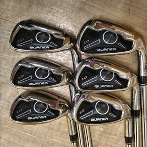 E607-I61-88 TaylorMade テーラーメイド BURNER 1.0 アイアン #6～9,P,S シャフト BURNER 85 フレックスS 6本セット 全長約91.5cm～97cm ⑥の画像2