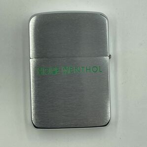 E183-SK1-655 ◎ Zippo ジッポー ローラー式オイルライター HOPE MENTHOL ホープ メンソール シルバーカラー 箱付き 火花あり ①の画像2