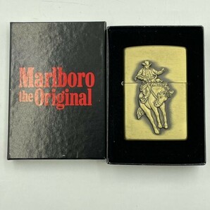 T328-ST22-59 ◎ Zippo ジッポー ローラー式オイルライター Marlboro the Original マルボロ オリジナル ゴールドカラー 箱付き ③の画像1