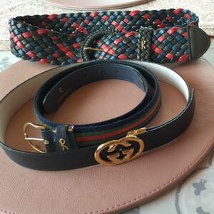 GUCCI レザー ベルト　Robertaベルト2本