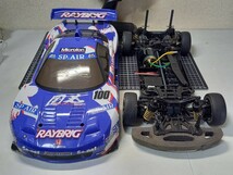 ラジコン 絶版 タミヤ 1/10 4WD RAYBRIG NSX 2003 TB-02 レーシングカー レイブリッグ 現状品_画像4