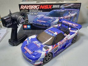 ラジコン 絶版 タミヤ 1/10 4WD RAYBRIG NSX 2003 TB-02 レーシングカー レイブリッグ 現状品