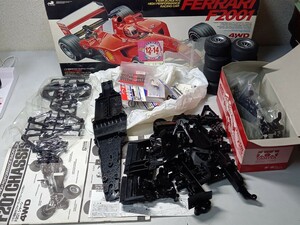 ラジコン 希少 タミヤ 1/10 Ferrari F2001 F1 4WD フェラーリ F201 パーツ 現状品 箱付き