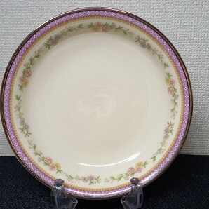 41517 美品 LENOX AMETHYST 5Plate レノックス アメジスト 深皿 5点 直径約19.5cmの画像2