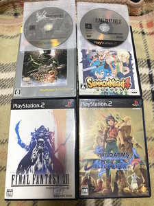 【6本セット】PS2 FF10＋FF12＋ロマンシングサガ ミンストレルソング＋ワイルドアームズF＋サモンナイト4＋モンスターハンター2　プレステ2