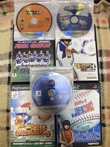 【7本セット】PS2 パワプロ9決定版＋ウイイレ2010蒼き侍＋プロ野球スピリッツ3＋NBA 2K2＋熱チュー!2002＋ウイイレ5＋ワールドサッカー2000