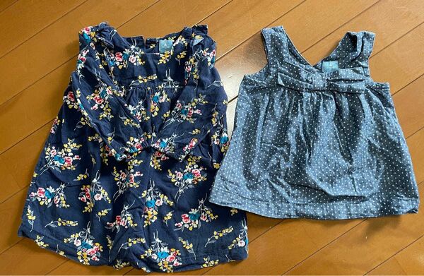 2点セット GAP ギャップ　ベビー　ブラウス　花柄　ドット 80サイズ