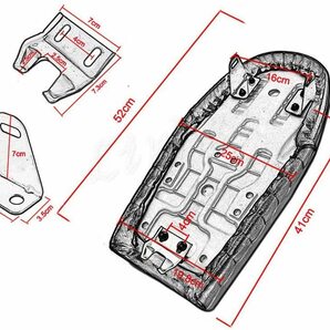 309☆限定特価☆ カフェレーサー シート カフェ スクランブラー ブラット ブラック 黒 SR 400 500 W400 W650 GB250 エストレヤ ST250 汎用の画像9