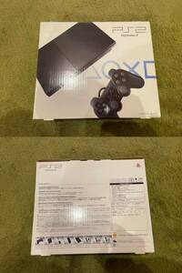 店頭展示品　未使用品　SONY ソニー PlayStation PS2 チャコール・ブラック 薄型 SCPH-90000 CB 本体セット