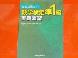 ためせ実力! 数学検定 準1級 実践演習★中村 力 (著)★財団法人 日本数学検定協会 (監修)★森北出版 株式会社★