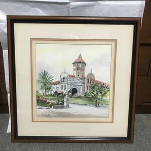 絵画　goodwood park hotel Singapore 額縁付き(50センチ× 50センチ)