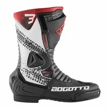 【新品 送料無料】Bogotto Losail Evo ボガット/ボゴット ロサイル エボ バイク用ブーツ カラー：ブラック/ホワイト/レッド サイズ：EU42_画像3