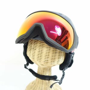 中古 2022年頃のモデル SALOMON/サロモン PIONEERモデル ダイヤル式バイザー付きヘルメット スキー 内周約57cmの画像1