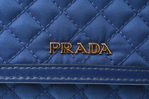 プラダ 財布 アウトレット パスケース付 PRADA 長財布 1M1132 ナイロンキルティング BLUETTE/ブルー_画像3