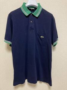 70's ヨーロッパヴィンテージ CHEMISE LACOSTE ラコステポロシャツ 半袖ポロシャツ ラコステ フランス製 ネイビー 紺 ライン6