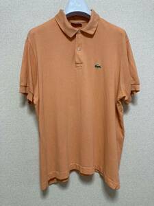 70's 80's ヨーロッパヴィンテージ スペイン製　CHEMISE LACOSTE ラコステ 半袖シャツ 半袖ポロシャツ 7 オレンジ系
