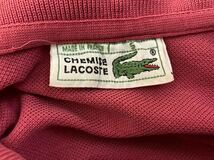 70's 80's ヨーロッパヴィンテージ フランスラコステ CHEMISE LACOSTE ポロシャツ 半袖ポロシャツ フレラコ 赤系 5 フランス製_画像4