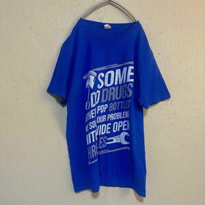 古着 半袖プリントTシャツ クルーネック 半袖Tシャツ ヘインズ アメカジ