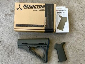 MAGPUL MOE SL実物グリップ　Defactor製 MAGPULタイプ CTR ストック レプリカ ODセット　Geissele HRT