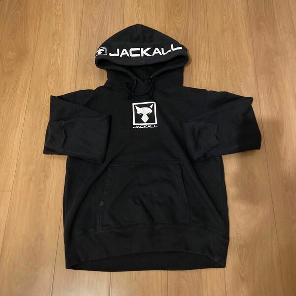 ジャッカル　JACKALL パーカー　黒　ブラック　Sサイズ