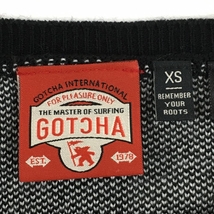 【美品】ガッチャゴルフ セーター 黒×白 袖ライン アクリル100％ ニット レディース XS ゴルフウェア GOTCHA GOLF_画像4