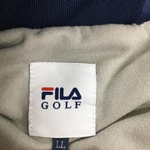 【美品】フィラゴルフ パンツ ネイビー 総柄 裏地付き ウエストゴム 裾ドローコード メンズ LL ゴルフウェア FILA GOLF_画像7
