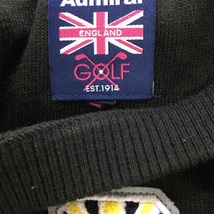 アドミラル セーター 黒×グレー 胸元ロゴ ニット レディース LL ゴルフウェア Admiral_画像7
