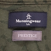 マンシングウェア 半袖ポロシャツ ダークグリーン リーフ柄織生地 PRESTIGE メンズ LL ゴルフウェア Munsingwear_画像4