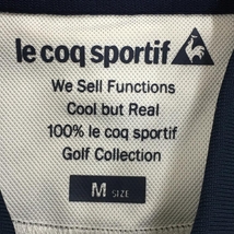 【超美品】ルコック 半袖ポロシャツ ネイビー×白 英字柄 レディース M ゴルフウェア le coq sportif_画像5