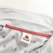 ルコック 半袖ポロシャツ 白×ブルー 総柄 ドット調 レディース M ゴルフウェア le coq sportif_画像5