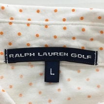 【美品】ラルフローレンゴルフ 半袖ポロシャツ 白×オレンジ ドット レディース L ゴルフウェア Ralph Lauren_画像4