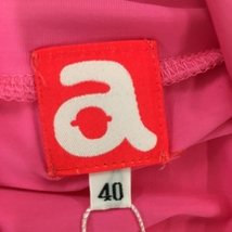 【新品】アルチビオ ノースリーブハイネックシャツ ピンク×黒 袖フリル ハート レディース 40 ゴルフウェア archivio_画像5