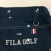 フィラゴルフ ハーフパンツ ネイビー×白 総柄 ウエストサイドゴム メンズ L ゴルフウェア FILA GOLF_画像3