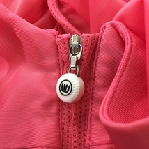 【美品】MUスポーツ ノースリーブシャツ ピンク フード付き 一部メッシュ チュニック丈 レディース 40 ゴルフウェア M・U SPORTS_画像3
